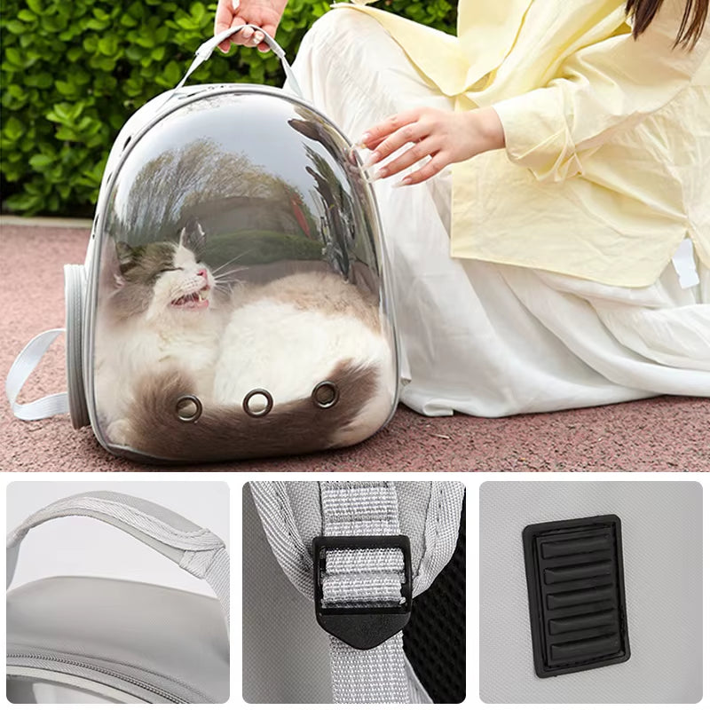 Pet Cat Backpack Bubble Space Capsule Dog Backpack Small Pet Dog Backpack Suitable for Outdoor Travel Hiking Pet Backpack