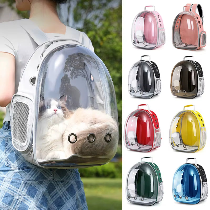 Pet Cat Backpack Bubble Space Capsule Dog Backpack Small Pet Dog Backpack Suitable for Outdoor Travel Hiking Pet Backpack